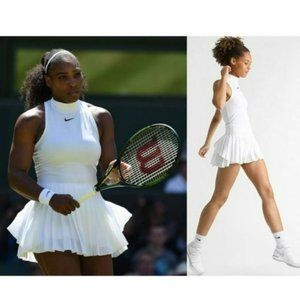 Nwt STUNNING RARE Nike White Tennis Dress Pleated Skirt S Small NEW